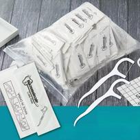 500pcs Dental Floss Individual Package For Hotel Catering Hospital Disposable Floss Stick Toothpick Floss balta
