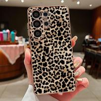 Golden Leopard Print Case For Samsung S26 Edge S25 FE S24 Plus S23 S22 Ultra A15 A16 A17 A35 A36 A37 A54 A55 A56 A57 5G Magnetic Hybrid Matte Cover Samsung S24 FE auksas
