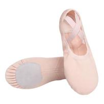 1 Pair Girls Ballet Shoes Soft Breathable Fabric Dance Shoes Full Stretch Wear Resistant 34 rožinė