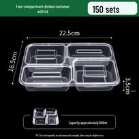 Disposable Divided Bento Takeout Meal Boxes