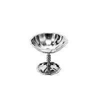 Reusable Stainless Steel Dessert Bowl Food Grade Snack Serving Dish Pudding Bowl Goblet  Parfait Silver Stripe