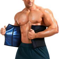 Hombres 5 Times Sweat Enhancing Waist Trainer Sauna Belt for Sports Trainers Waist Trimmer Trainer S juoda