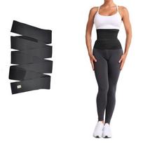Bandažas pilvui, juosmens įtvaras, nematomas juosmens korsetas, spandex, kvėpuojantis, ekologiškas, moterims, sportui 5m juoda