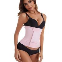 Firm Postpartum Waist Trainer Belt with Triple Reinforcement Abdominal Slimming Shapewear Belt Womens Tummy Control Shapewear Xs rožinė