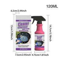 Grill Cleaner Spray Outdoor Grills Grates Degreaser 120ml Heavy Duty Oven Cleanser Food Spills Remover for Pot Iron Plate Dish 120ml white