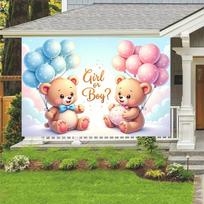 1 item, 2D fabric background curtain, gender revealing wall decoration banner, party banner, flag 47.2x31.5inch/120*80cm
