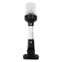 Marine All Round LED Anchor Light Foldable Aluminum Pole 5000K Daylight White Boat Stern Navigation Lamp Universal Vessel Safety Signal Light