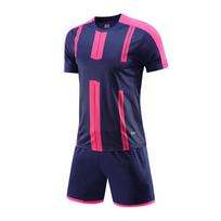 DIY Custom Men Kids Football Jersey Suit Quick Dry Breathable Club School Soccer Team Training Uniforms 2 Piece Sportswear 2023 20 tamsiai mėlyna