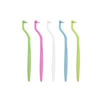 5pcs Orthodontic Toothbrush Interdental Brush Single-Beam Soft Hair Flat Head Tooth Brush Teeth Cleaning Oral Hygiene Tools New