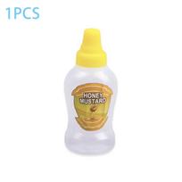 Mini 40 ml nešiojamas mažas padažų indelis pomidorų padažui, salotų užpilui, aliejaus purškimo buteliukas, kečupui, medui, garstyčioms geltona