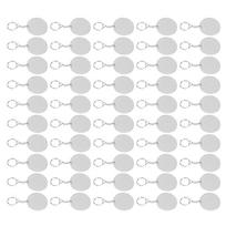 50PCS Acrylic Keychain Blanks DIY Painting Transparent Protective Film Blank Keychains