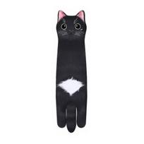Cat Shape Hand Towel Soft Absorbent Hand Towel Hanging Cute Kitten Towel for Bathroom Kitchen Towel Bar Cat Lovers Gift D