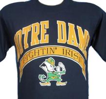 vintažiniai 80-ųjų NOTRE DAME UNIVERSITETO FIGHTING IRISH marškinėliai XS futbolas ploni 90-ųjų 3XL
