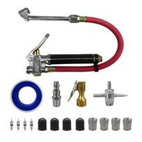 10-120PSI Bayonets Style Inflator Gauge with Hose and Straight On Chuck Wheel Tire Air Compressors 1