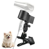 360° Rotating Pet Bath Hair Dryer Holder -Adjustable Heavy-Duty Metal Grooming Stand with Anti-Slip Suction Cup/Clamp Hands-Free juoda