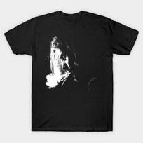 Men Black Print T-shirt Kurt Cobain No-Cut Transfer Paper Print Cotton Tshirt L juoda