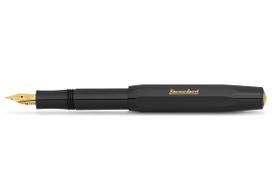 Kaweco Classic Sport Fountain Fine Nib Model Official Import Pen, (F), Black, 10000004, juoda
