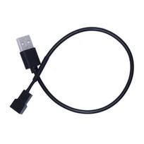 30cm USB Male to 3 Pin Adapter Cable Connector for PC Computer Case CPU Fan black