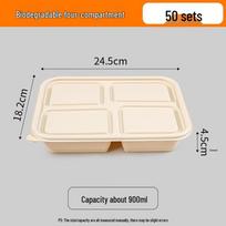 Biodegradable Divided Takeout Meal Prep Containers