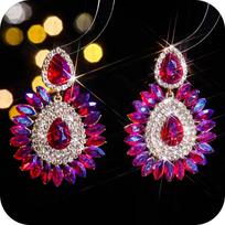 Elegant Rhinestone Ear Drop Crystal Sunflower Earrings Exquisite Droplet Earrings  for Women Style 6