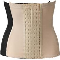 S-6XL Plus Size Sauna Curvy Two Straps Flat Tummy Sweat Slimming Workout Double Control Corset Power Waist Trainer Belt S juoda