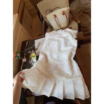 Fish Rabbit French Design Summer Dress S abrikosas