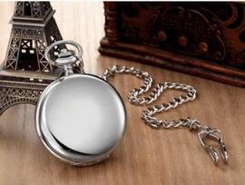 Vintage 37cm Chain Smooth Steel Quartz Pocket Watch for Man Retro Roman Number Arabic Numerals Dial Pendant Antique Pocket Watch Retro juoda