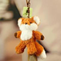 Plush Fox Keychain With Soft Pp Cotton Filling For Kids And Adults DarkBrown