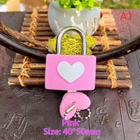 Luggage Lock Cute Heart-shaped Colorful Concentric Anti-theft Portable Lock for School Locker Travel Baggage A1