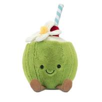 Jellycat Mielas Kokoso Citrinos Pliušinis Žaislas Kokoso Vandens Įdarytas Gyvūnas Palmių Medžio Lėlė Merginos Dovana One size fits all žalia
