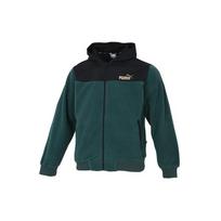 Puma Winterized Fleece-Lined Colorblock Hooded Jacket Men Outerwear Green 848253-80 L black