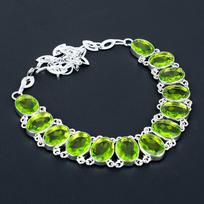Peridoto karoliai 925 svarų sterlingų sidabro karoliai Peridoto brangakmenių karoliai Rankų darbo sidabro peridoto papuošalai Jai Peridoto karoliai dovanoms 20 žalia