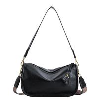 Solid PU Zipper Large Capacity Simple Women's Crossbody Bag Simple Fashion Multi-functional Commuter Tote Bag juoda