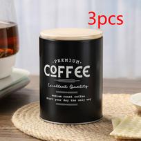 3 Piece Farmhouse Countertop Kitchen Canister Set, Rustic Large Coffee Jar Set for juoda