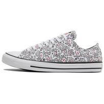 Keith Haring x Converse All Star Trendy Low-Top Canvas Shoes Unisex White & Black 35