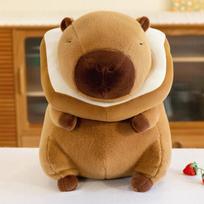 New toast capybara plush toy doll cute children's birthday gift kapibara capybara guinea pig doll 30 cm.