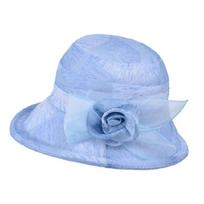 Foldable Sun Hat with Flower Design for Women Fisherman Hat for Comfort and Style Photo Props mėlyna