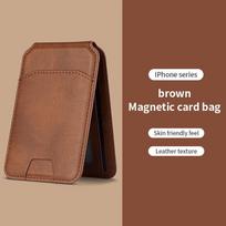 Luxury For Magsafe Magnetic Leather Wallet Holder Case For iPhone 17 16 15 14 13 Pro Max Card Holder Phone Bag Cover Accessories