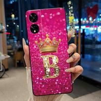 Beautiful Couple Phone Case For TCL 505 T509K T509A Bumper Black Silicone Shockproof Soft Casing Letter Crown Pattern Cover TCL 505