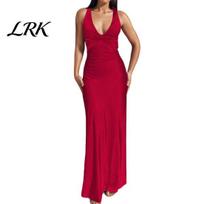 Stretchy Evening Dress Women's Satin Maxi Prom Dress, V Neck Formal Wedding Corset Style Women Guest Cocktail Sleeveless Twist Front Party Gown Long S raudona