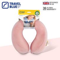 TRAVEL BLUE Memory Foam Travel Neck Pillow rožinė