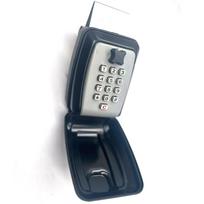 Travel Car Window Mount Key Storage Lock Box Combination Code Hang On Car Glass Outdoor Padlocks (Black,Key) juoda
