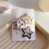 3pc/set Water Drop Star Love BB Clip Metal Y2k Barrettes Fashion   Photograph A