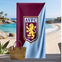Aston Villa Futbolo Spaudinio Paplūdimio Rankšluostis, Didelis Minkštas Greitai Džiūstantis Rankšluostis Paplūdimiui, Stovyklavimui, Plaukimui 70cmx140cm(27x55inch)