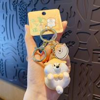 Doll Shiba Inu Dog Keychain Cartoon Bag  Pendant Creative Car Key Ring  Bag Charm Style 3