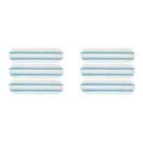 6 Pack Microfiber Mop Cloths Replacement for Vileda H2PrO and O-Cedar H2PrO Flat Mop Replacement Parts