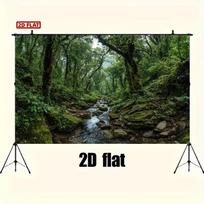 2D Lush Jungle Creek Backdrop for Wedding, Birthday and Nature Themed Parties 47.2x31.5inch/120*80cm
