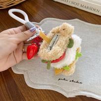 Kawaii Cake Plush Pendant Burger Bag Keyring Cute Funny Simulation Food Keychain  Bag Decoration Style8
