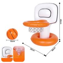 Inflatable Floating Pool Basketball Hoop Durable Thick PVC Water Sport Toy for Kids Adults Summer Beach Pool Game one size