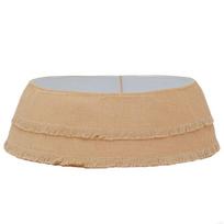 Elegant Christmas Tree Collar Burlap Fabric Cover Base Easy Installation Skirt China Mainland